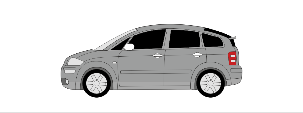 Ötajtós autó autóüveg fóliázás biztonsági hő és belátás elleni védelemre